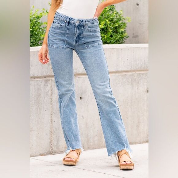 HAWTHORN HIGH RISE FLARE EUC SZ 7/27 petite - Picture 1 of 9